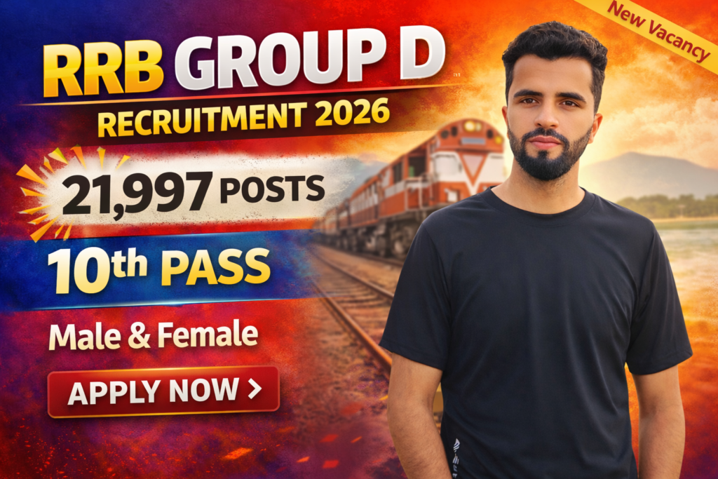 RRB Group D Recruitment 2026 Apply Online for 21, 997 Posts